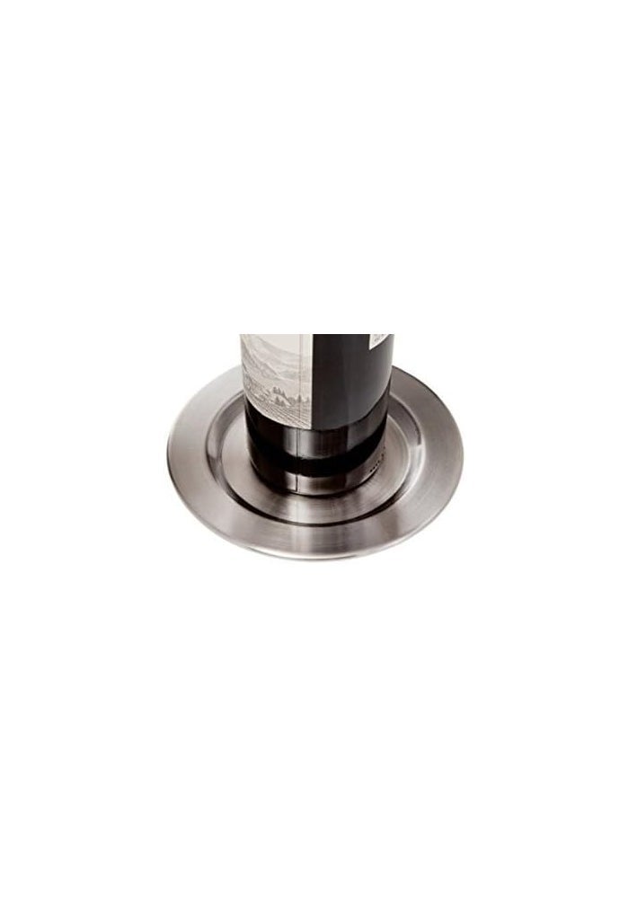Pratique Wine Bottle Coaster Set of 4 in Brushed Stainless Steel